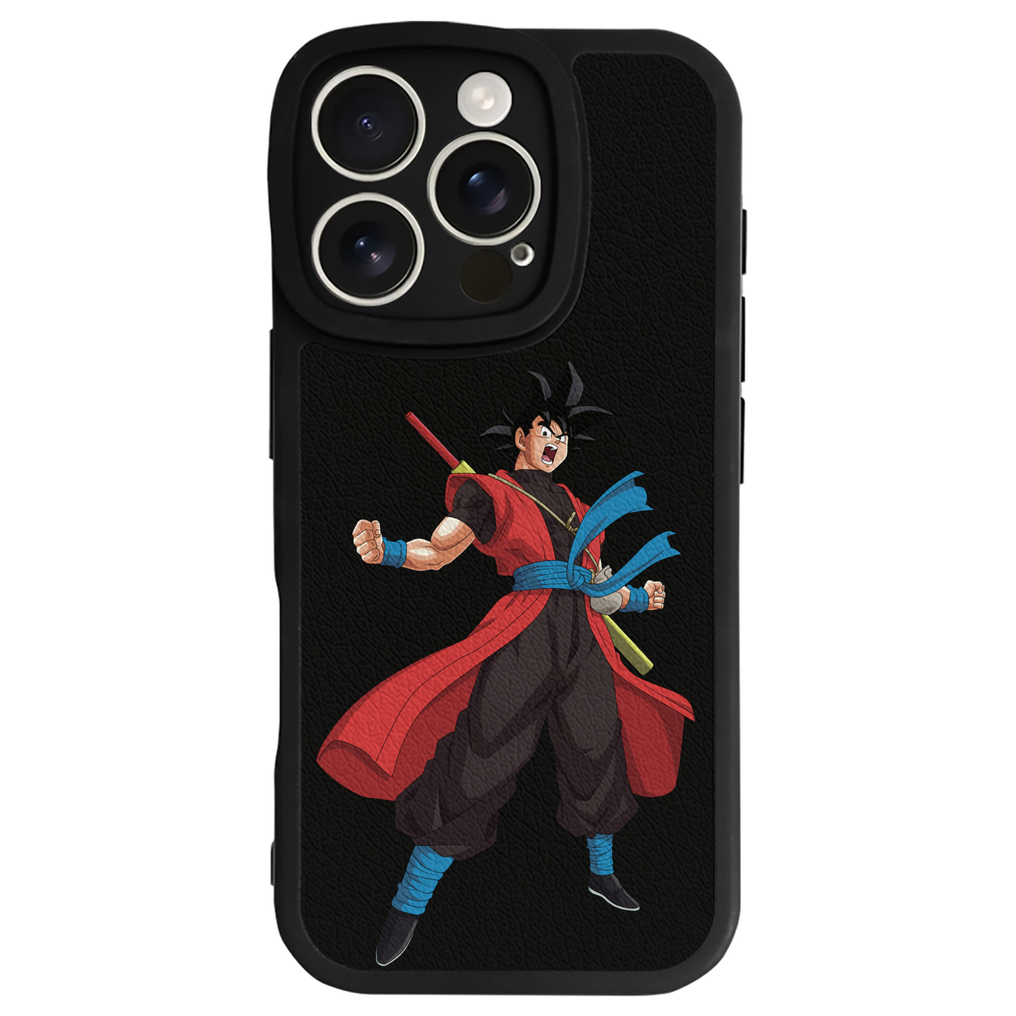 （画像用） ドラゴンボール 孫悟空（そん ごくう）Son Goku カカロット DRAGON BALL Kakarotto 【iPhone 16シリーズ対応】シリコンスマホケース（レザー調） 材質：シリコン